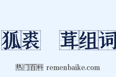 狐裘尨茸组词是什么意思的图片